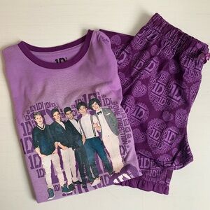 1D One Direction 2pc Long Sleeve PJ Pajama Set Kids Size M (8-10)